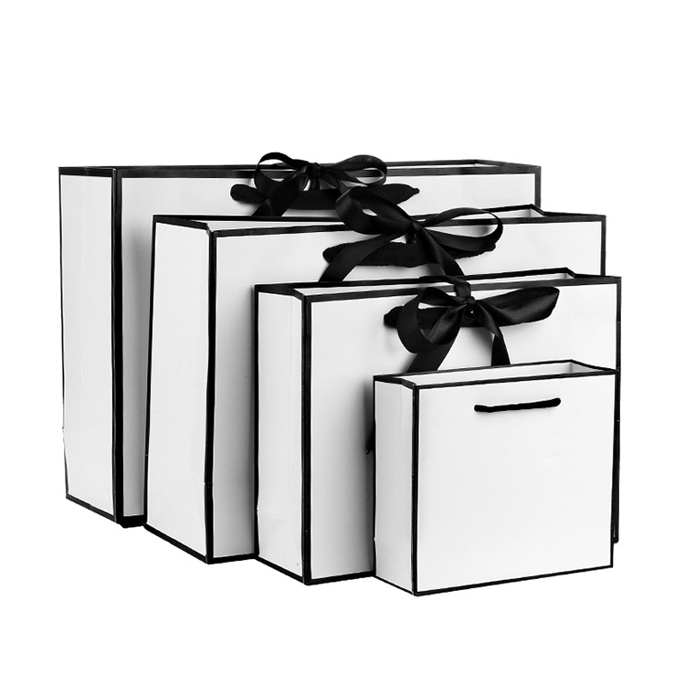 White Matt Laminated Rope Handle Paper Bags