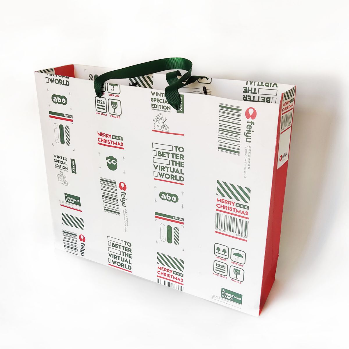 White Paper Gift Bags With Handles