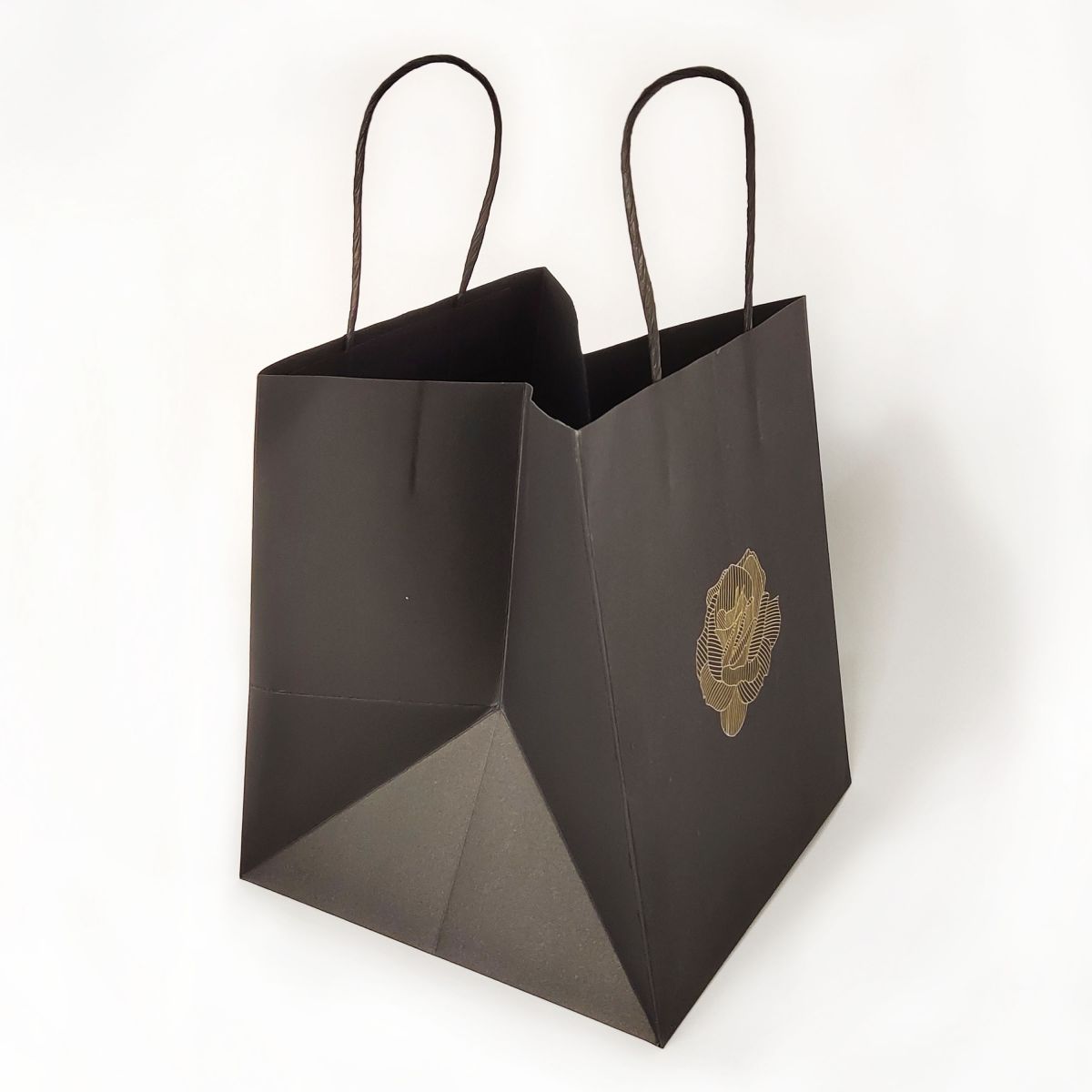 Christmas Printed Paper Gift Bag with Card, Gold Stamping