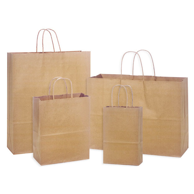 Brown Paper Carrier Bags with Twisted Handles