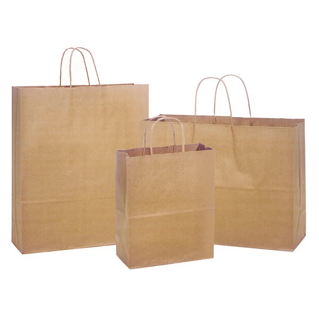 GB104 Brown Paper Carrier Bags with Twisted Handles