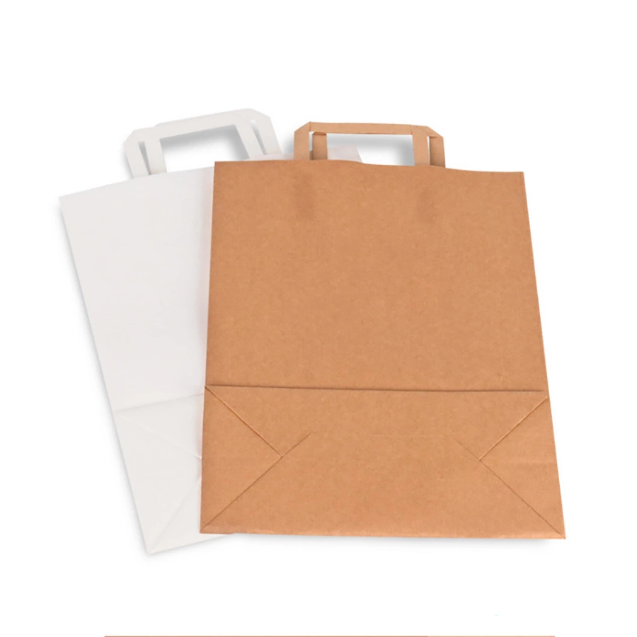 brown carrier bags with flat handles