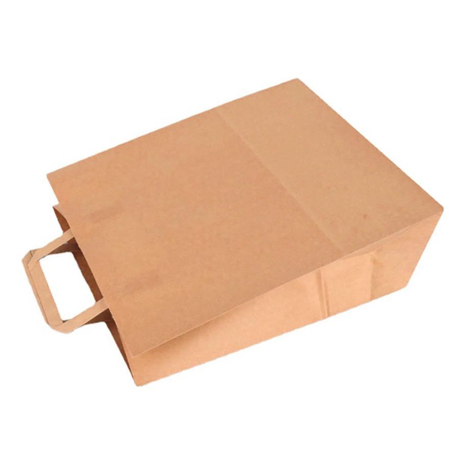 brown paper carrier bags with flat handles