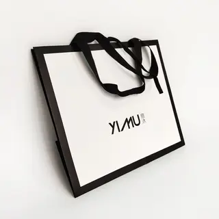 Printed Ribbon Handle Paper Gift Bags