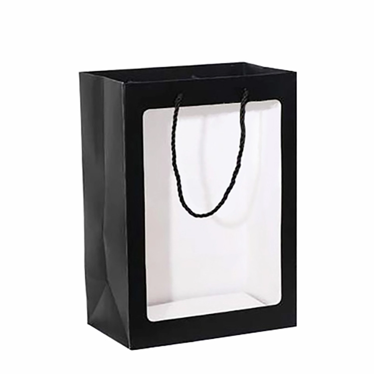 black gift bags with rope handles