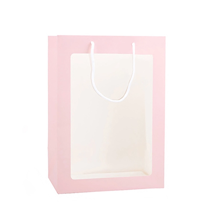 pink gift bags with rope handles