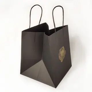 Christmas Printed Paper Gift Bag with Card, Gold Stamping