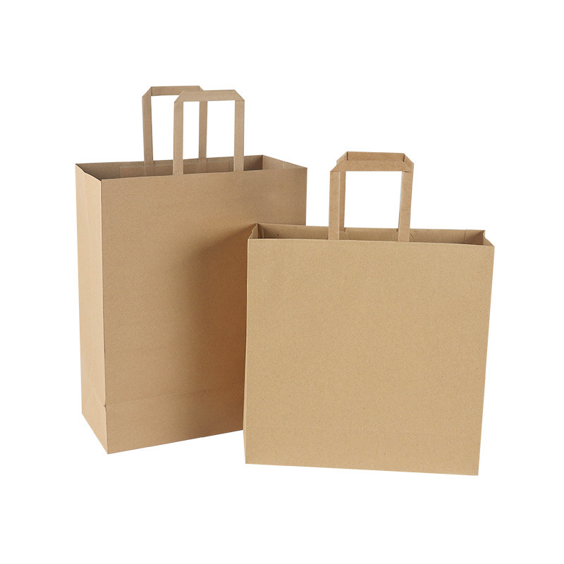 Kraft Paper Bag With Flat Handles