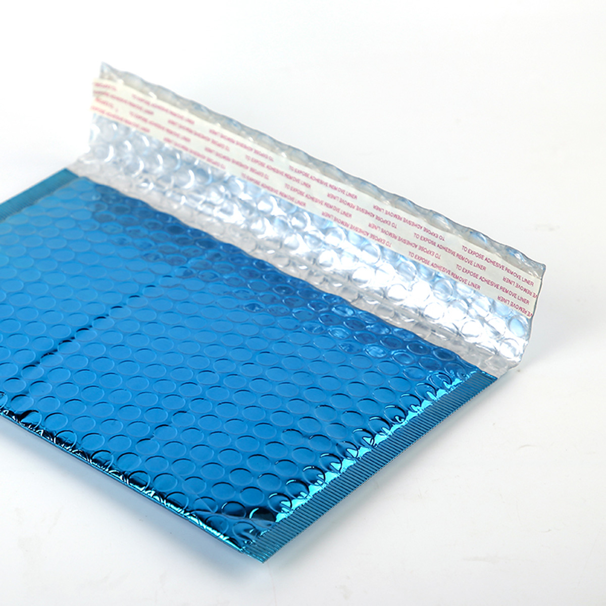 Blue Metallic Bubble Padded Mailer Envelopes with Self Adhesive Closure