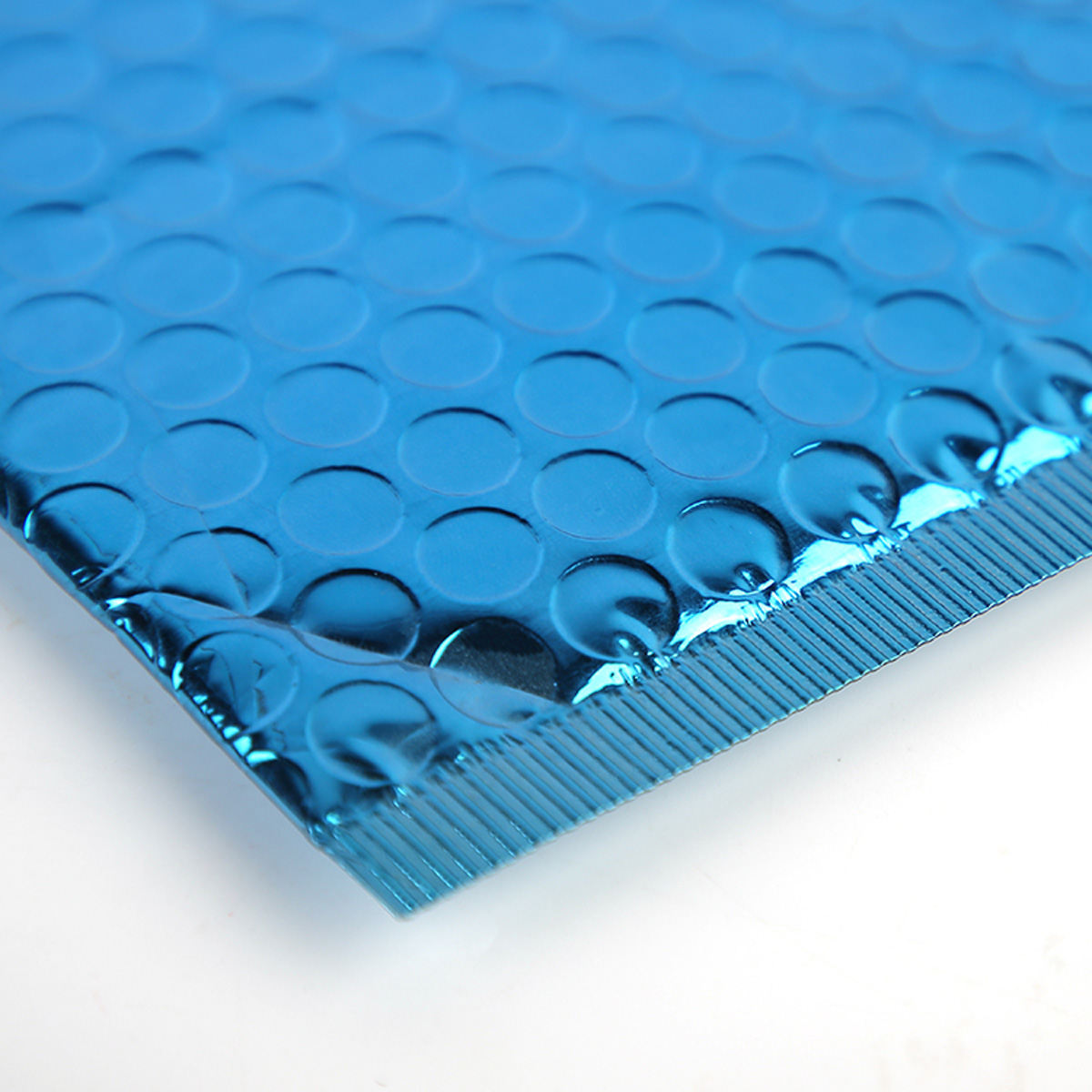 Blue Metallic Bubble Padded Mailer Envelopes with Self Adhesive Closure