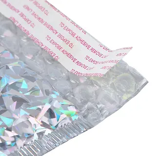 Laser Silver Packaging Shipping Bubble Mailer