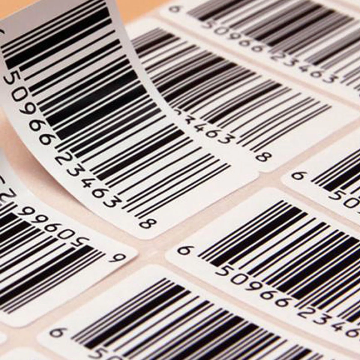 supermarket barcode stickers roll thermal print sticker labels die cut shape