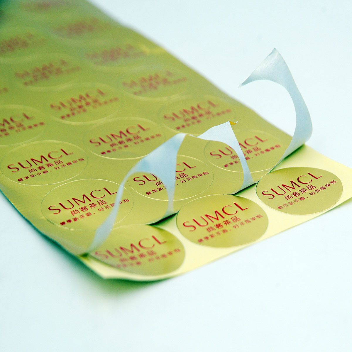 Custom Kiss Cut Golden Foil Stickers