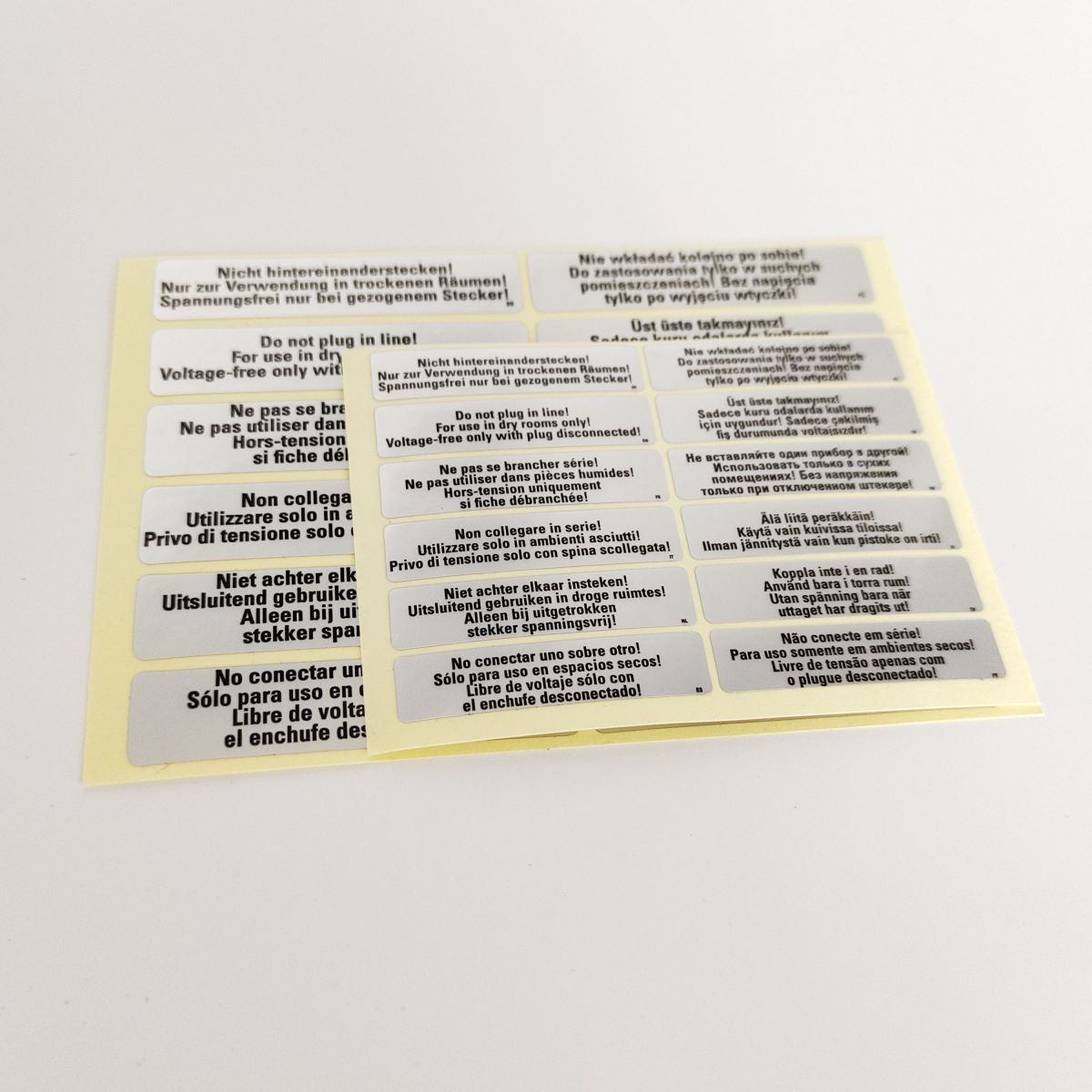 Personalized Waterproof Silver Labels