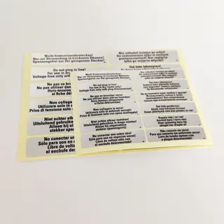 Personalized Waterproof Silver Labels