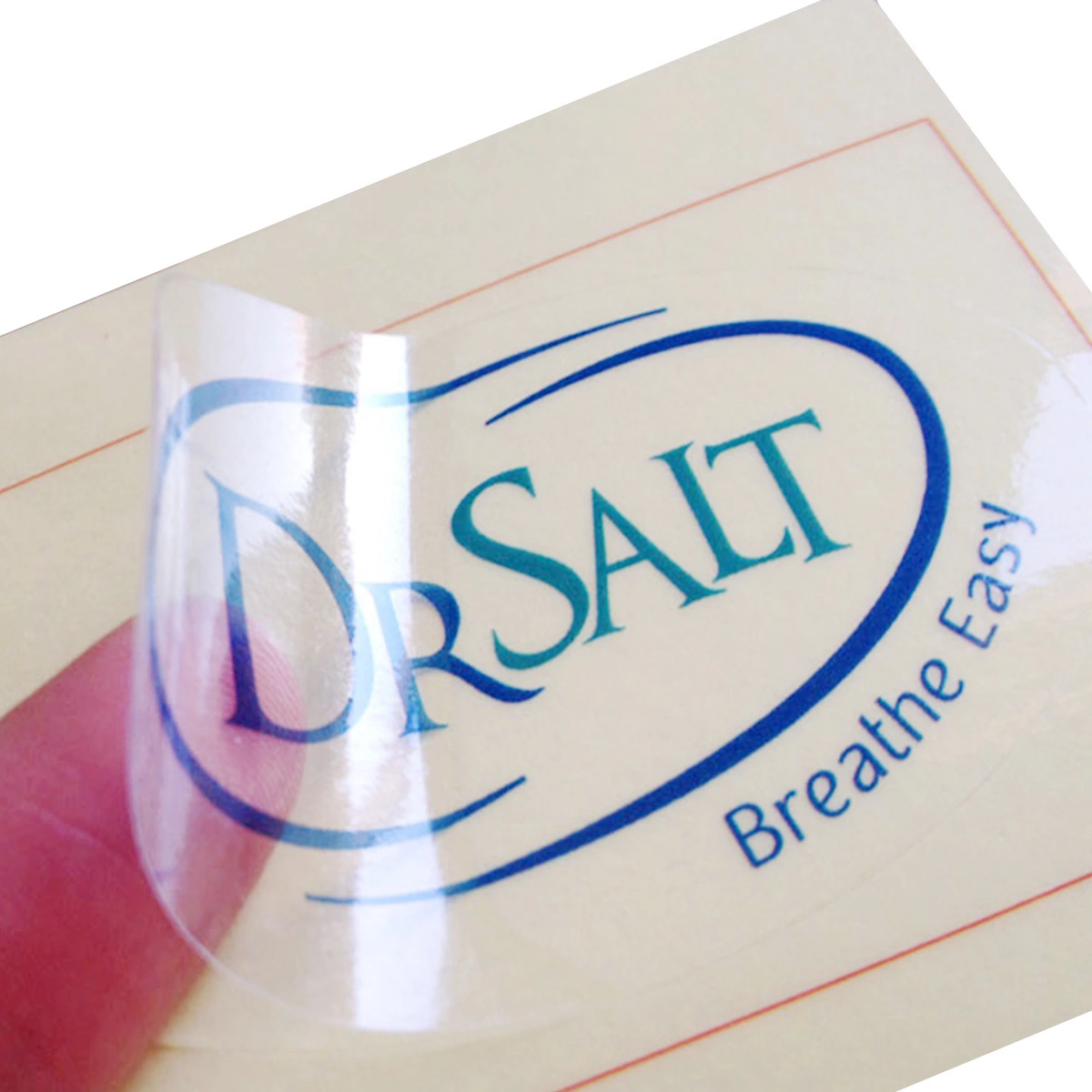 clear viryl label stickers with custom logo