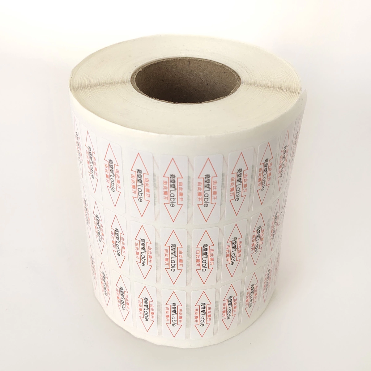Adhesive label stickers in roll