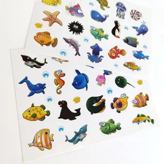 Die Cut Stickers and Cartoon Graffiti Pattern Sticker