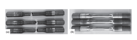 A-method test results of base material and clad samples