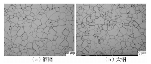 Comparison of metallographic structures at 200× magnification