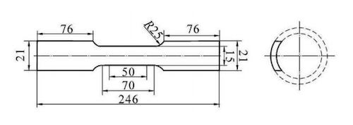 Dimensions of Tensile Test Specimens