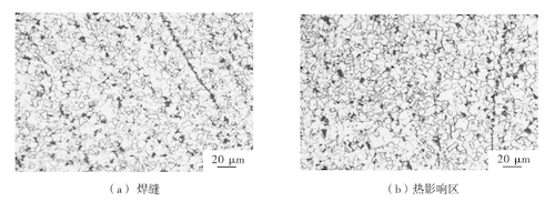 Metallographic structure of HFW welded joint