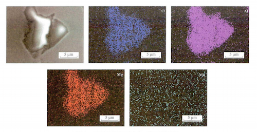 Surface-scan result of Inclusion 1 at the defect location in the 110S casing