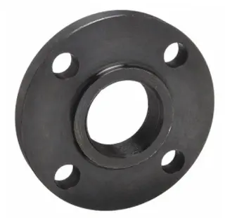 Black Steel Threaded Flange, 150 LB, 1-1/2 Inch, ASME B16.3, NPT