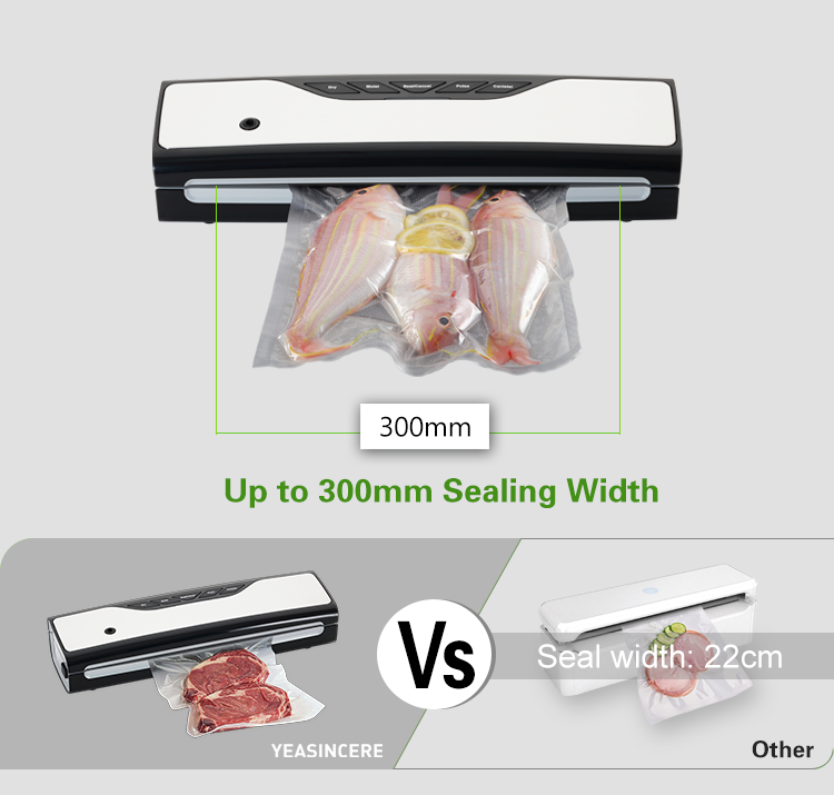 130W Space-saving Food Vacuum Sealer, 30cm Seal Length