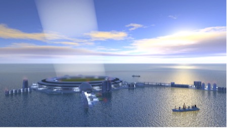 Artistic image of SPSS ground receiving station