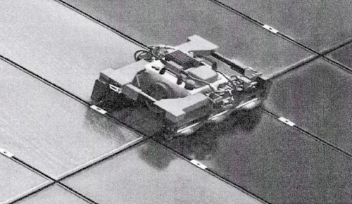 Photovoltaic panel cleaning micro-robot