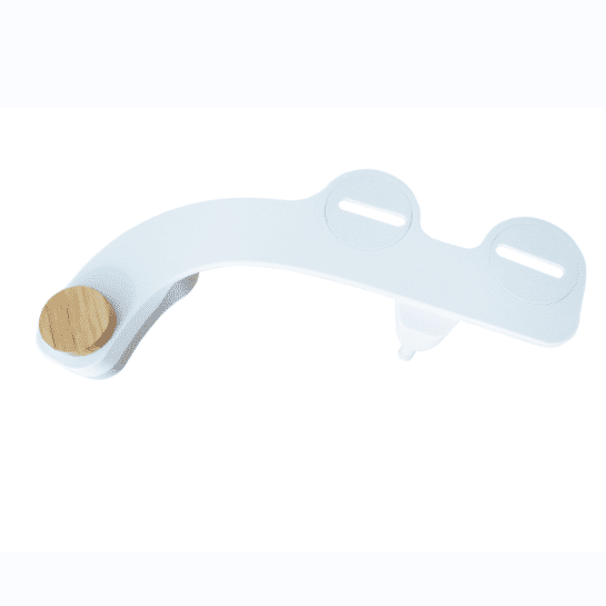 Wooden bidet attachment with dual nozzle