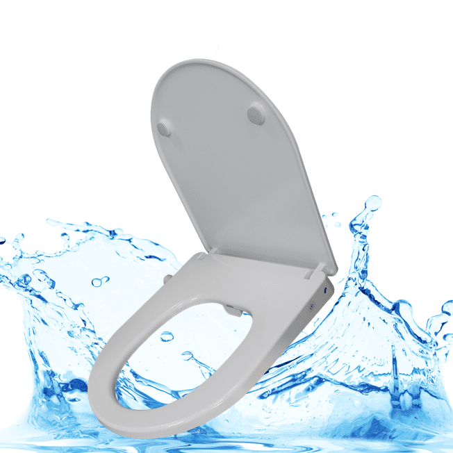 Ultra thin design heated bidet toilet seat attachment