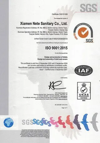 ISO9001 Quanlity Management System