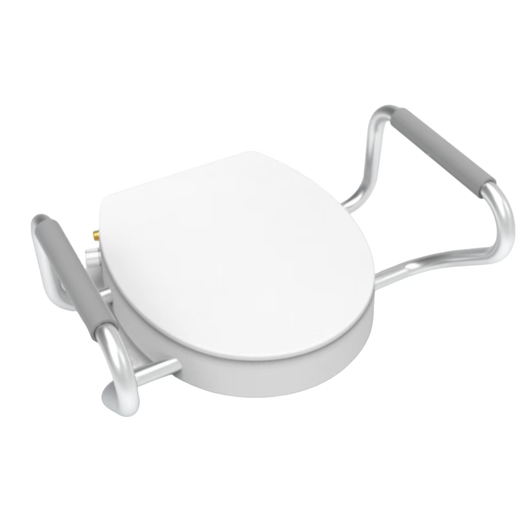 Anti-slip High Load Bearing Raised Toilet Seat for Elderly Assist Easy Standing up