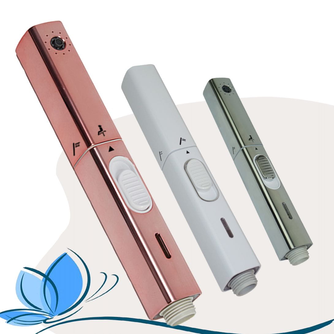 Handheld bidet attachment with the bidet