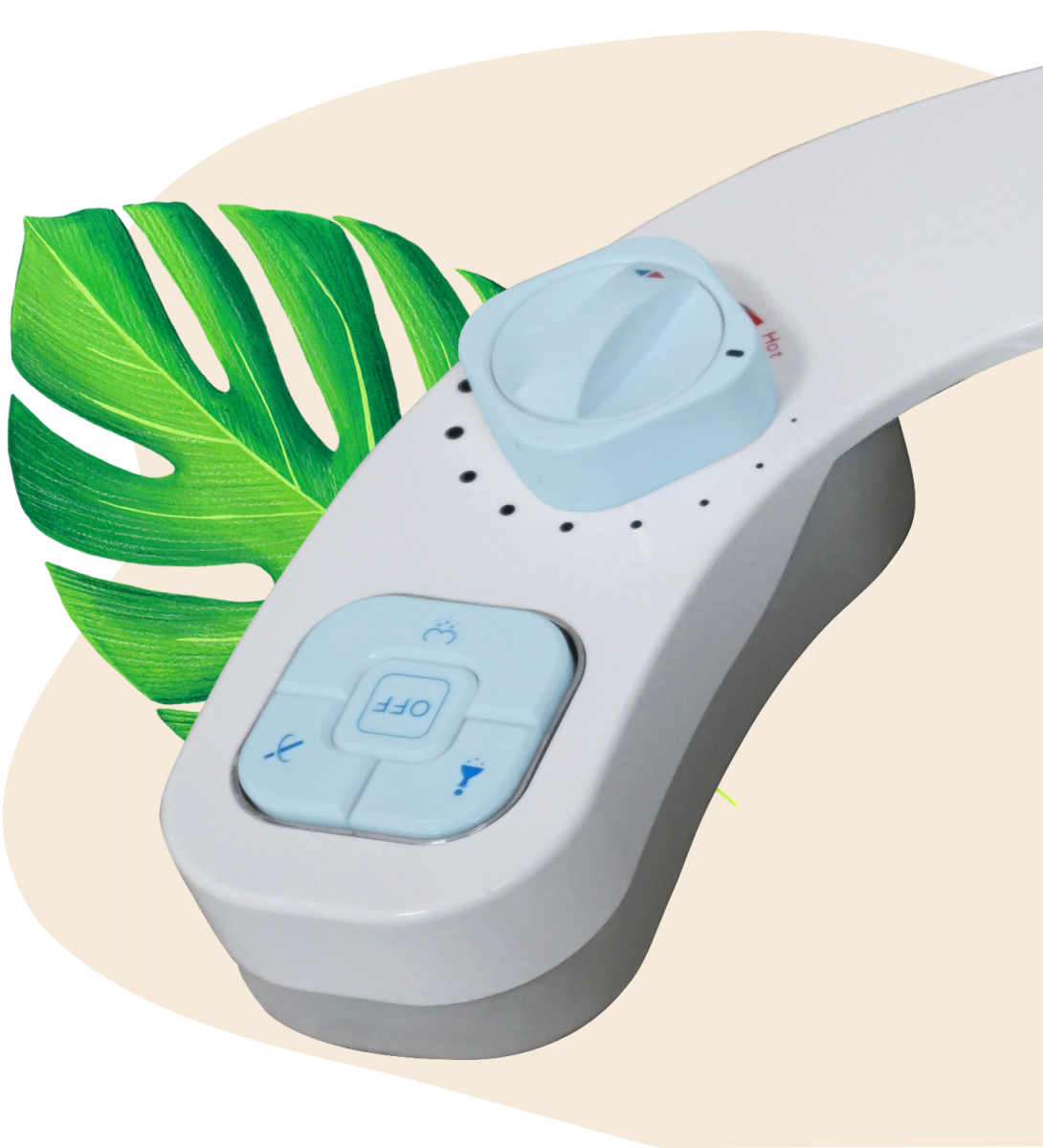 Bidet Attachment With Button And Konb