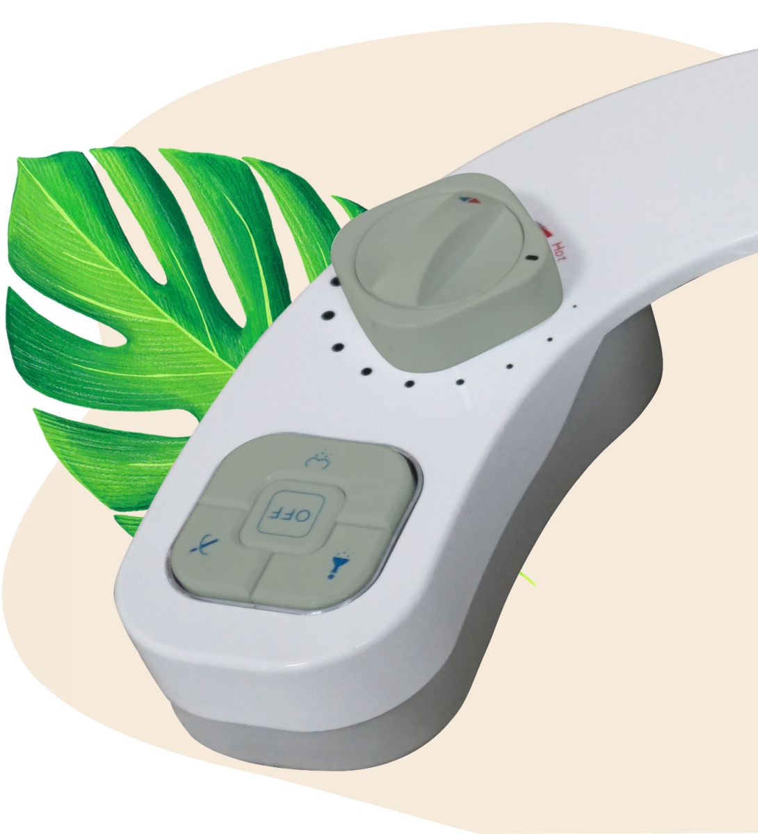 Bidet attachment with cold and hot water