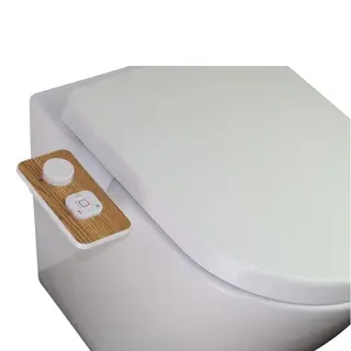 Wooden Panel Bidet with ABS Plastic Bidet Attachment