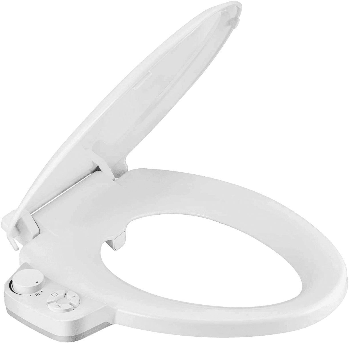 Dual Nozzle Manual Bidet Toilet Seat for Elongated Toilets