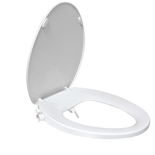 Manual Hybrid Bidet Toilet Seat in Elongated with Quiet Close