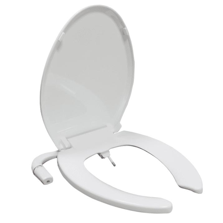 Open Front Bidet Toilet Seat for public toilets with cover