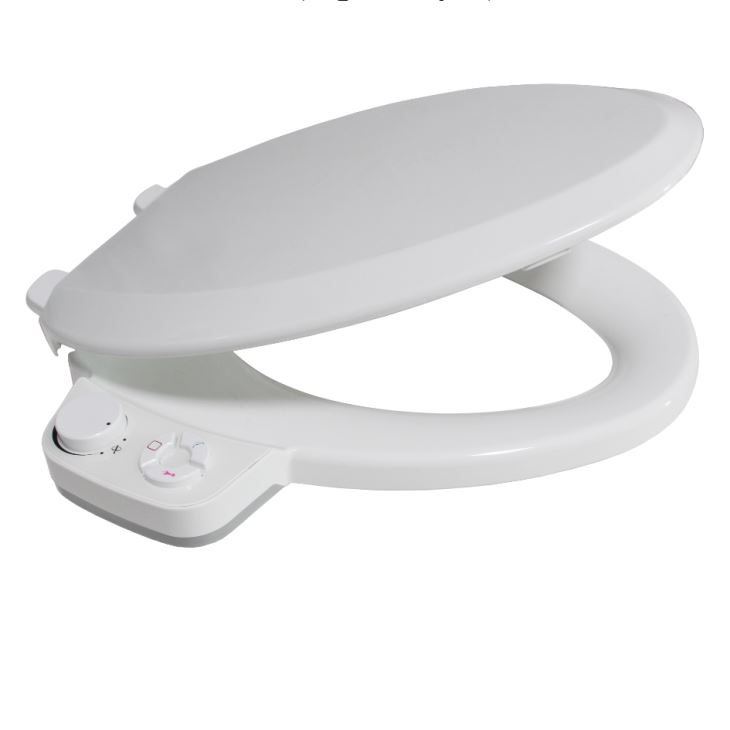 Dual Nozzle Manual Bidet Toilet Seat for Elongated Toilets