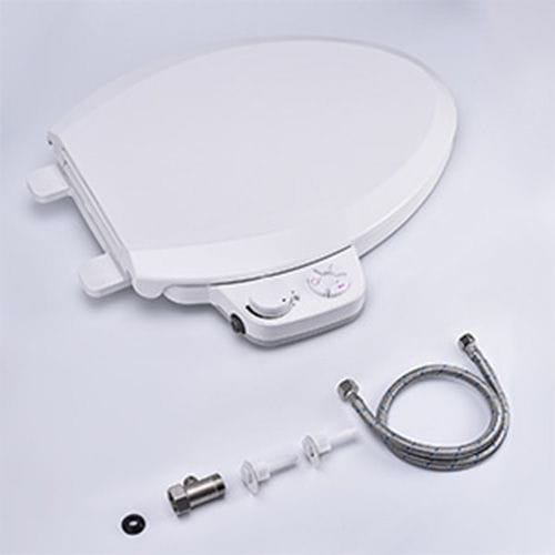 Dual Nozzle Manual Bidet Toilet Seat for Elongated Toilets