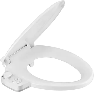 Dual Nozzle Manual Bidet Toilet Seat for Elongated Toilets