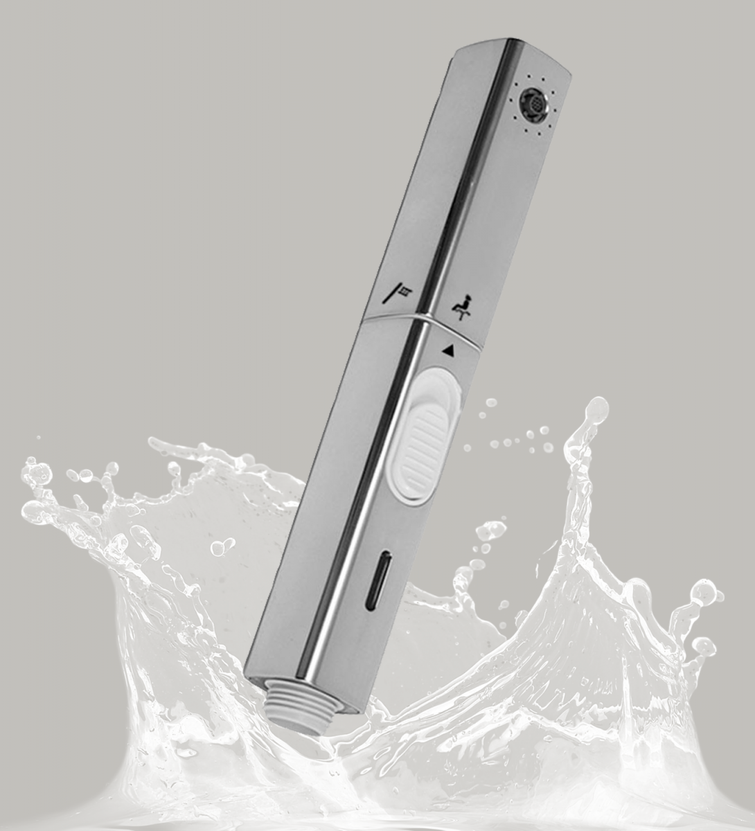 Chrome toilet mounted handheld bidet sprayer