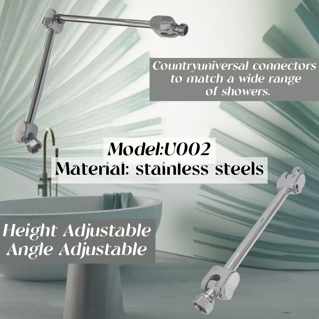 Easy Installation Shower Extension Arm Stainless Steel Angle Adjustable Easy Installation Shower Extension Arm Stainless Steel Angle Adjustable