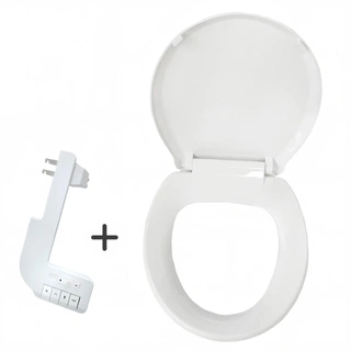 Quick Release Round PP Toilet Seat Cover Designed to Be Sanitary Cleaner Compatible