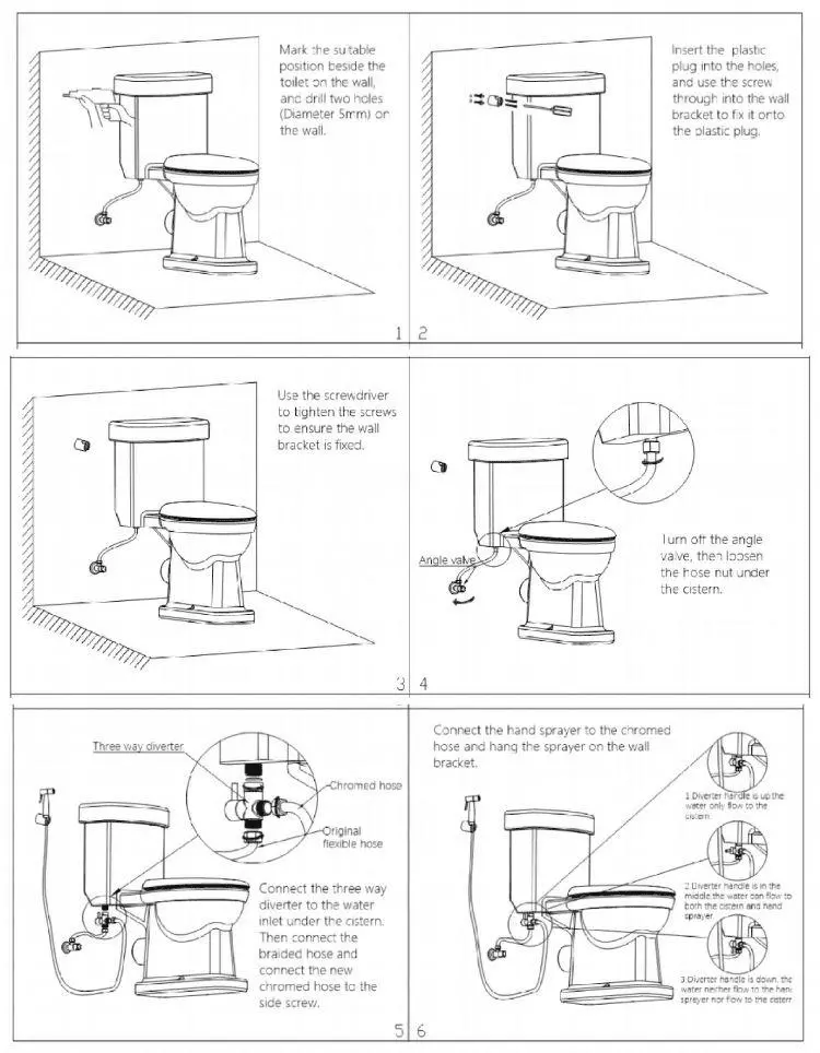 Install the Hand Bidet Set