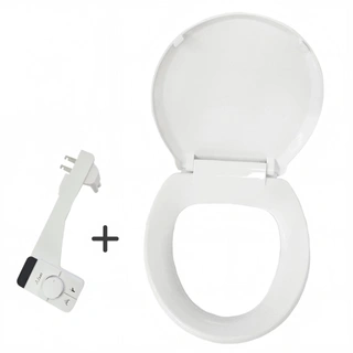 Non Electric PP+ABS Bathroom Slow-Close Toilet Seat Bidet Combination With O Shape Toilet Seat Dual Nozzle 2026 NEW